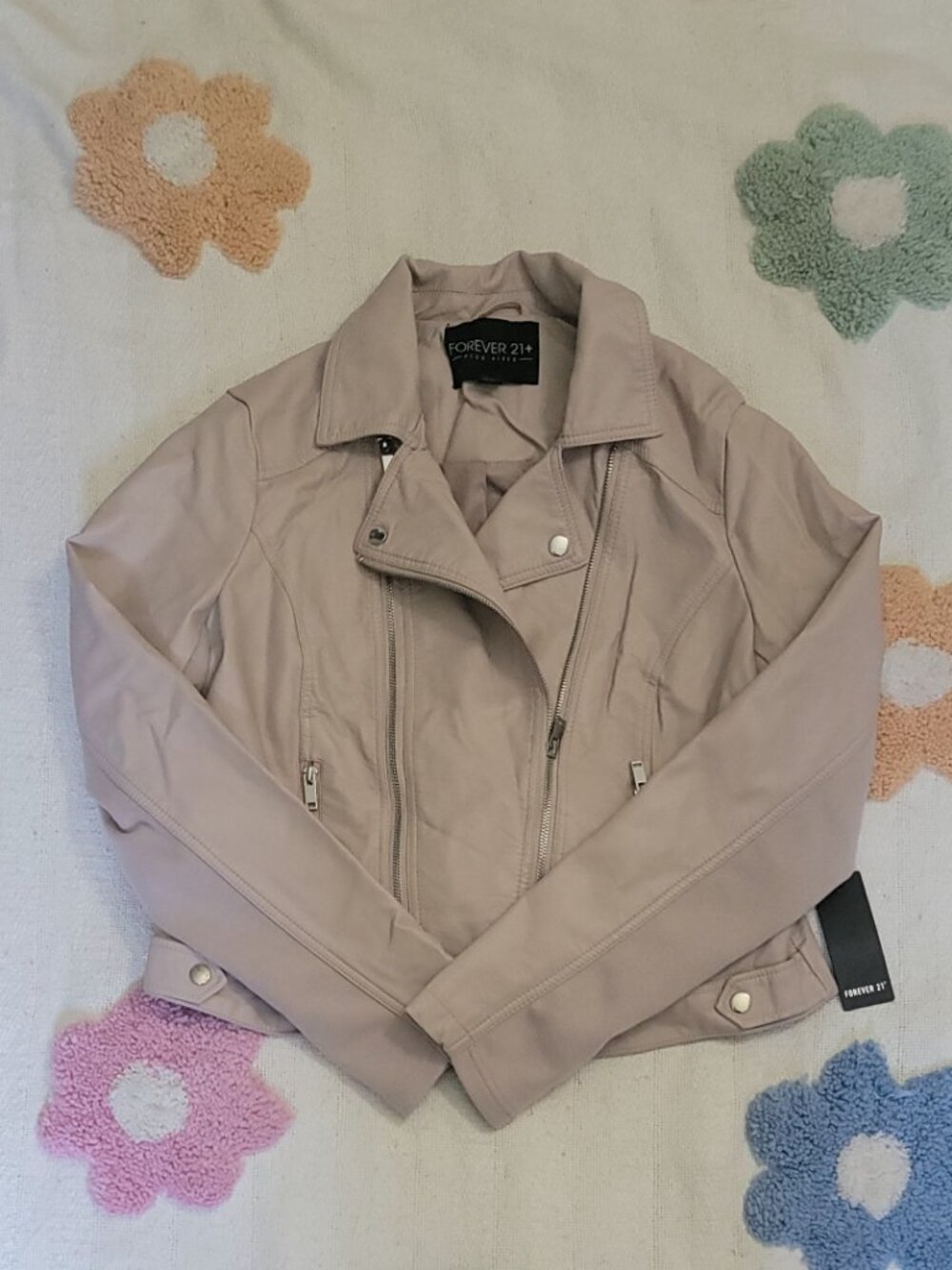 Dusty Pink Forever 21 Pleather Jacket